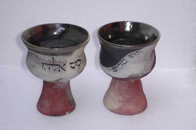 Miriam's cup and Elijah's cup set - Click Image to Close